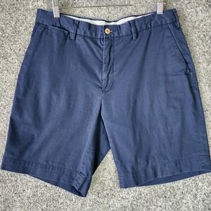 Polo Ralph Lauren Chino Shorts Mens 33 Navy Blue Stretch Classic Fit Excellent